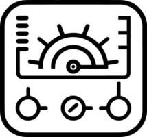 Appliance electric gauge icon line style vector