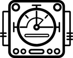 Appliance electric gauge icon line style vector