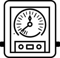 Appliance electric gauge icon line style vector