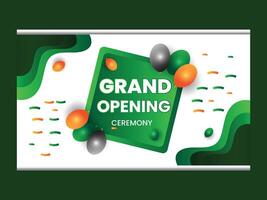 Grand Opening Ceremony banner design template vector