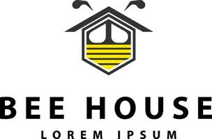 bee real estate home logo design vector