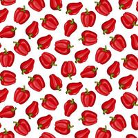 sin costura modelo rojo campana pimienta, pimenton, verdura, sano alimento. campana pimienta en dibujos animados estilo. gráfico elemento para tela, textil, ropa, envase papel, fondo de pantalla, póster. ilustración vector