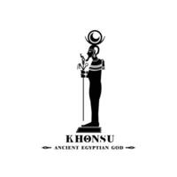 antiguo egipcio Dios khonsu silueta, medio este Dios logo vector