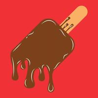 melted chocolate dripping on white background vector