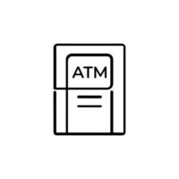 ATM Line Style Icon Design vector