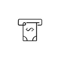 Withdraw Money Line Style Icon Design vector