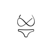 Bikini Line Style Icon Design vector