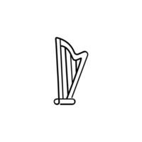 Harp Line Style Icon Design vector