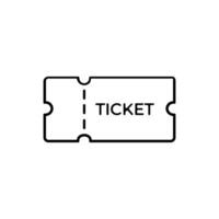 Ticket Line Style Icon Design vector