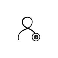 User Setting Line Style Icon Design vector