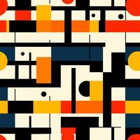 Abstract seamless pattern with geometric shapes. vector