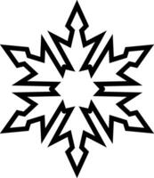 Snowflake outline icon. Element of illustrations for New year and Christmas, winter sales or weather forecast. vector