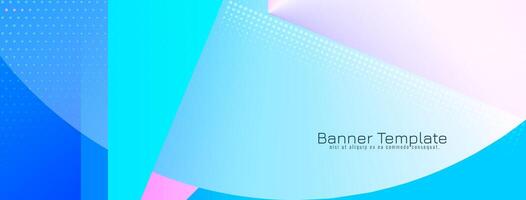 Abstract modern colorful geometric blue banner template vector