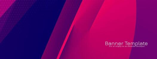 Modern violet color elegant wave style banner design vector