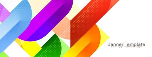 Abstract stylish geometric design colorful banner vector