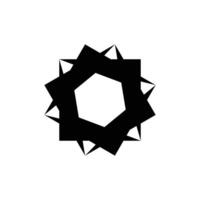 Striking hexagonal star in art, displaying geometric precision and symmetry. Ideal for projects seeking balance and aesthetic charm. vector