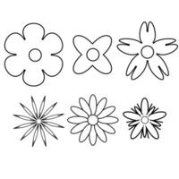 Flowers line icons set. Blooming plants - rose, tulip, daisy bouquet, sunflower, lotus, chamomile, dandelion, chrysanthemum, lily illustration. Outline signs for floral shop. Editable Stroke vector