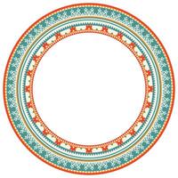 Vintage frame border ornament. Ethnic seamless round pattern. Mandala Floral Baroque. Classic antique ornate element. Decorative border for frame, textile, fabric, rug, tattoo, ceramic. vector