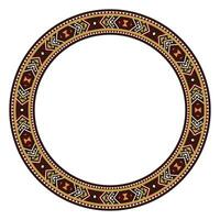 Vintage frame border ornament. Ethnic seamless round pattern. Mandala Floral Baroque. Classic antique ornate element. Decorative border for frame, textile, fabric, rug, tattoo, ceramic. vector