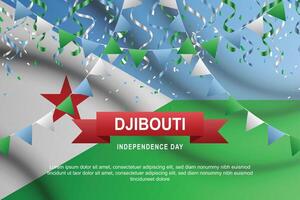 Djibouti Independence Day background. vector