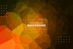 Abstract colorful crystallized background wallpaper, geometric, polygon and triangle-shaped mosaic background, perfect use for business promotion on posters, flyers, and invitation cards vector