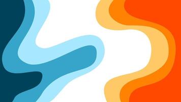Abstract wavy Background. blue and orange background. abstract blue color wallpaper for desktop. Abstract curvy orange background. vector