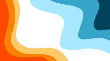 Abstract wavy Background. blue and orange background. abstract blue color wallpaper for desktop. Abstract curvy orange background. vector