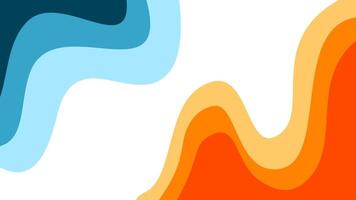 Abstract wavy Background. blue and orange background. abstract blue color wallpaper for desktop. Abstract curvy orange background. vector