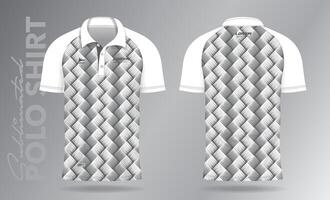 sublimación blanco polo camisa Bosquejo modelo diseño para bádminton jersey, tenis, fútbol, fútbol americano o deporte uniforme vector