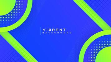 Modern Abstract Blue and Green Gradient Background with Papercut Concept. Dynamic Technology Background Design vector