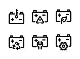 Simple Set of Electric Vehicle Line Icons vector