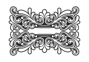Ornament floral design element for frame, border, and wedding with vintage style vector