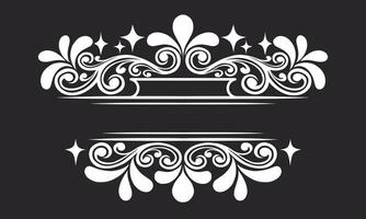Ornament floral design element for frame, border, and wedding with vintage style vector