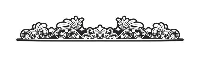 ornamento floral diseño elemento para marco, borde, y Boda con Clásico estilo vector