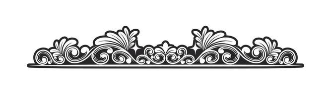 Ornament floral design element for frame, border, and wedding with vintage style vector