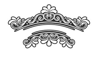 Ornament floral design element for frame, border, and wedding with vintage style vector