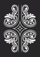 Ornament floral design element for frame, border, and wedding with vintage style vector