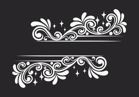 Ornament floral design element for frame, border, and wedding with vintage style vector