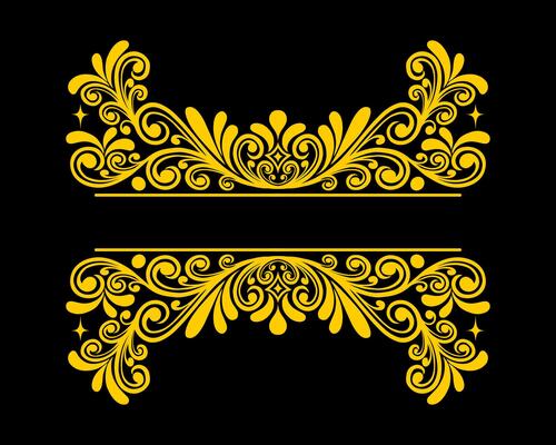 Vintage Baroque Victorian frame border monogram floral engraved scroll ornament