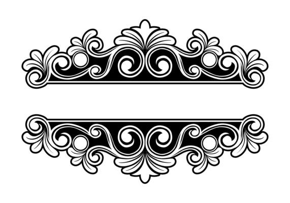Classic name tags ornament floral border for weddings