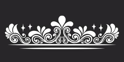 Ornament floral design element for frame, border, and wedding with vintage style vector