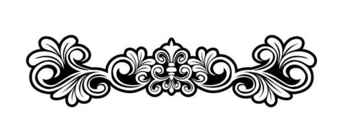 Ornament floral design element for frame, border, and wedding with vintage style vector