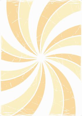 Pop art yellow background with swirl of beams, stripes from the center. Scuffed, scratched surface. Vintage cartoon retro style. For groovy, retro, pop art, comic style. With clipping mask