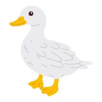 cartoon doodle duck vector