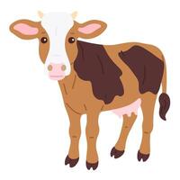 dibujos animados garabatear vaca vector