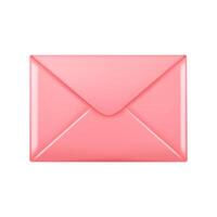 Blank realistic closed envelope in 3D style. Folded envelope isolated on white background. illustration vector
