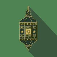 Islamic traditional lantern. Eid mubarak holiday illumination items. vector