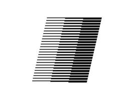 I Alphabet Logo Line Speed Abstract Optical Illusion Stripe Halftone Symbol Icon Illustration vector