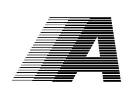 A Alphabet Logo Line Speed Abstract Optical Illusion Stripe Halftone Symbol Icon Illustration vector
