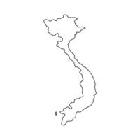 Vietnam map on white background vector